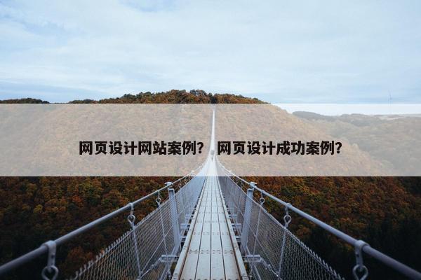 网页设计网站案例？ 网页设计成功案例？