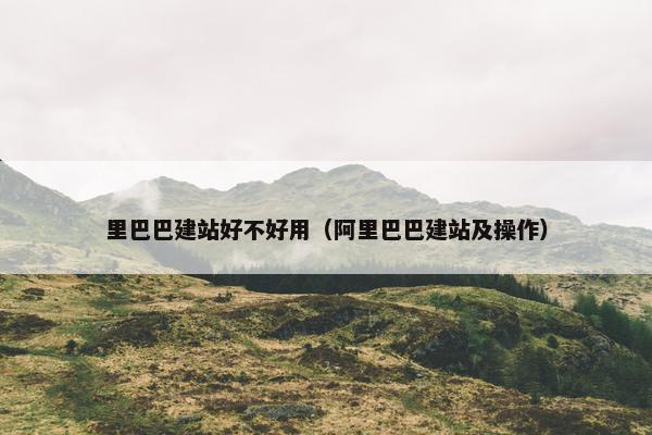 里巴巴建站好不好用（阿里巴巴建站及操作）