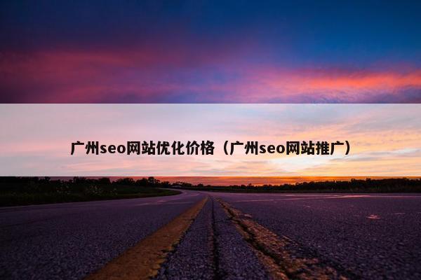 广州seo网站优化价格（广州seo网站推广）