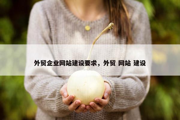 外贸企业网站建设要求，外贸 网站 建设