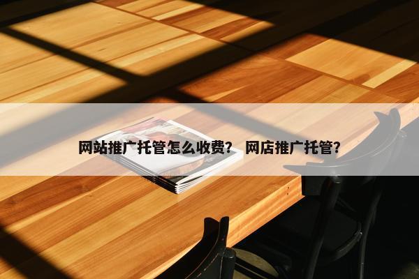 网站推广托管怎么收费？ 网店推广托管？