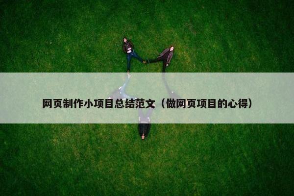 网页制作小项目总结范文（做网页项目的心得）