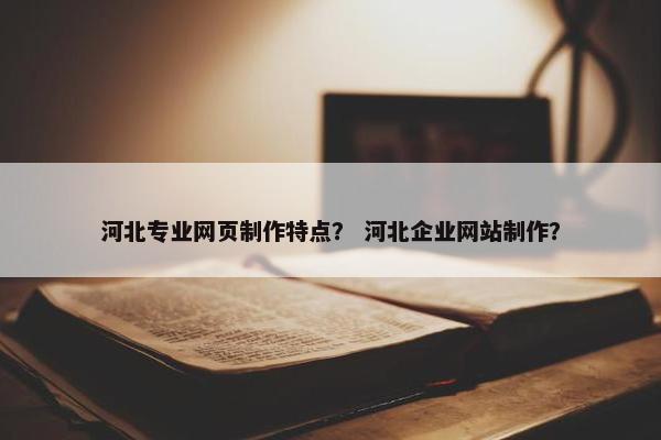 河北专业网页制作特点？ 河北企业网站制作？