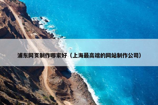 浦东网页制作哪家好（上海最高端的网站制作公司）