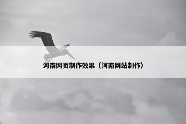 河南网页制作效果（河南网站制作）