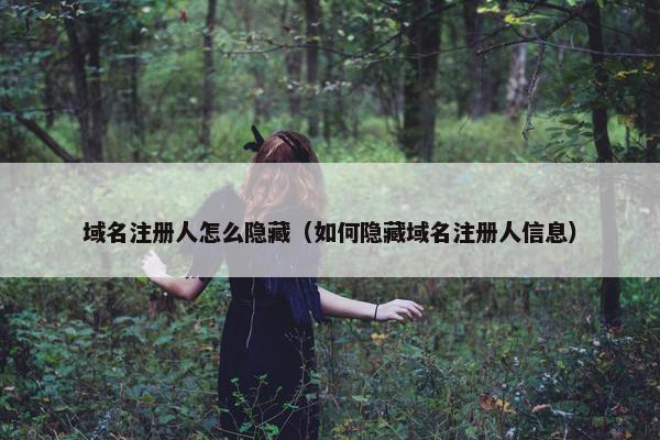 域名注册人怎么隐藏（如何隐藏域名注册人信息）