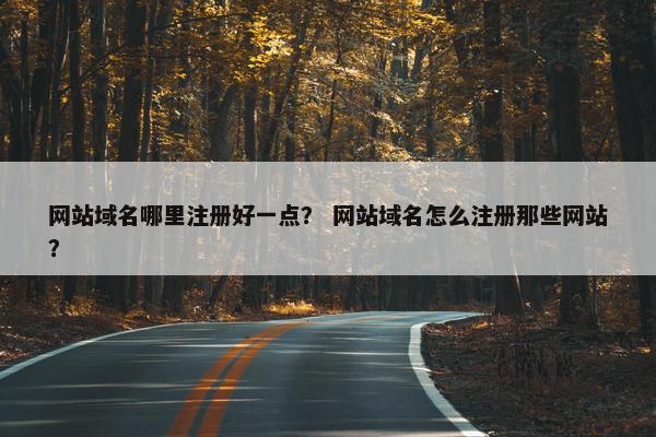 网站域名哪里注册好一点？ 网站域名怎么注册那些网站？