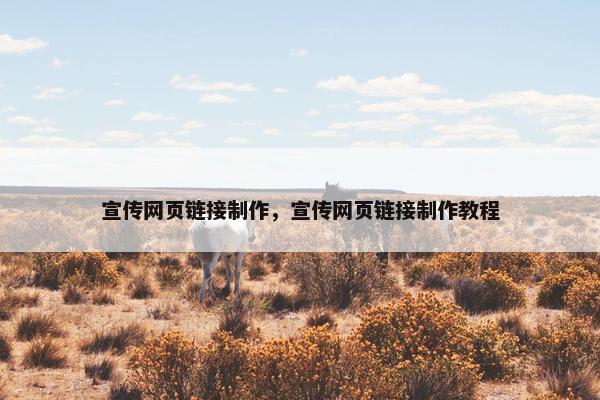 宣传网页链接制作，宣传网页链接制作教程