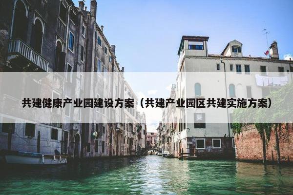 共建健康产业园建设方案（共建产业园区共建实施方案）