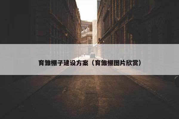 育雏棚子建设方案（育雏棚图片欣赏）