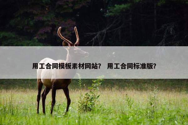 用工合同模板素材网站？ 用工合同标准版？