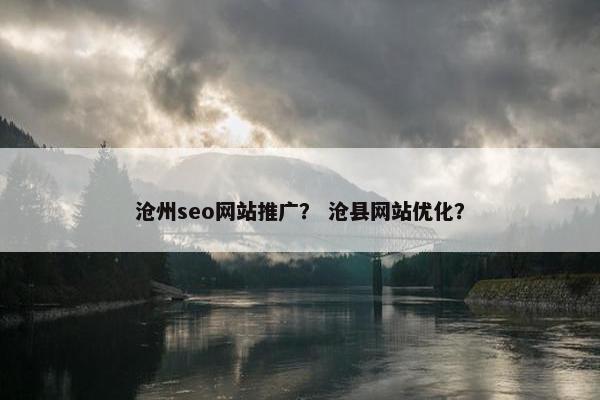 沧州seo网站推广？ 沧县网站优化？