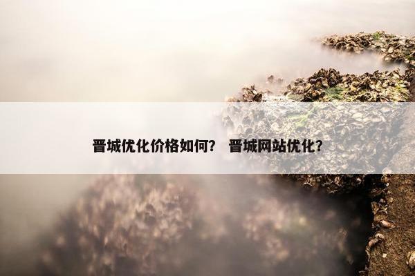 晋城优化价格如何？ 晋城网站优化？