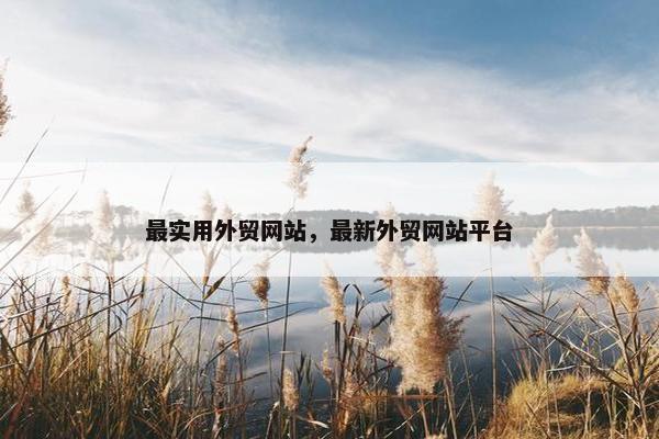 最实用外贸网站，最新外贸网站平台
