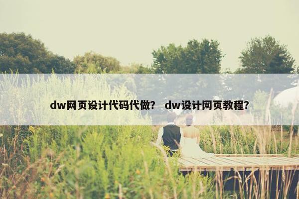 dw网页设计代码代做？ dw设计网页教程？