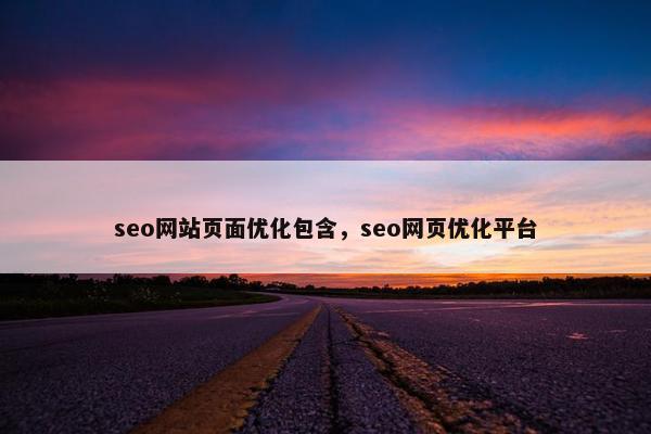 seo网站页面优化包含，seo网页优化平台