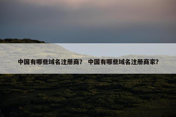 中国有哪些域名注册商？ 中国有哪些域名注册商家？