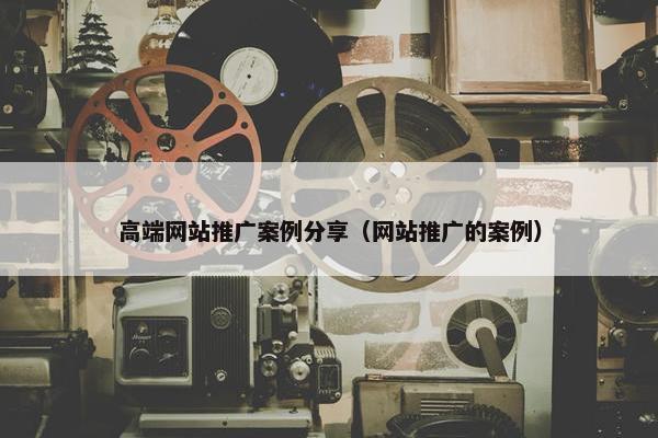 高端网站推广案例分享（网站推广的案例）