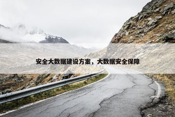 安全大数据建设方案，大数据安全保障