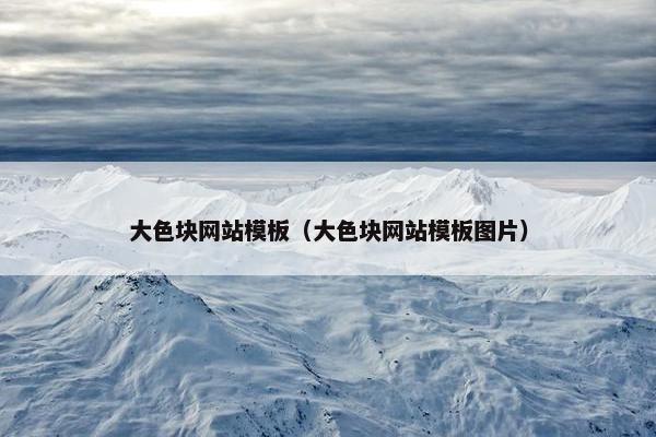 大色块网站模板（大色块网站模板图片）