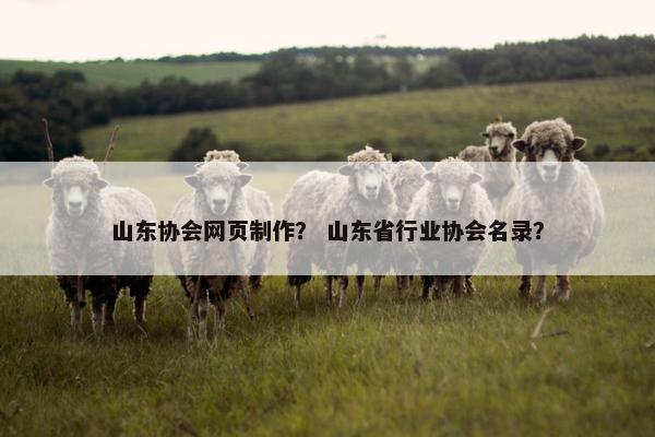 山东协会网页制作？ 山东省行业协会名录？