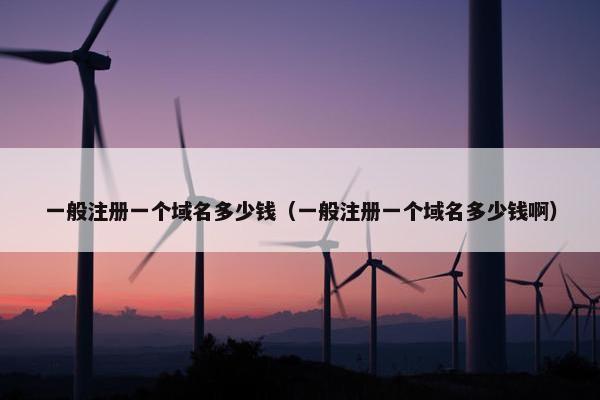 一般注册一个域名多少钱（一般注册一个域名多少钱啊）