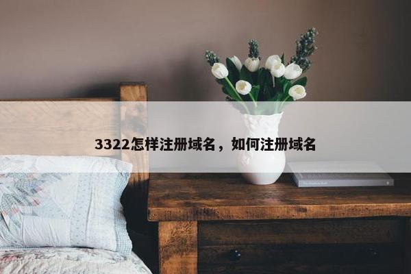 3322怎样注册域名，如何注册域名