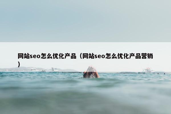 网站seo怎么优化产品（网站seo怎么优化产品营销）