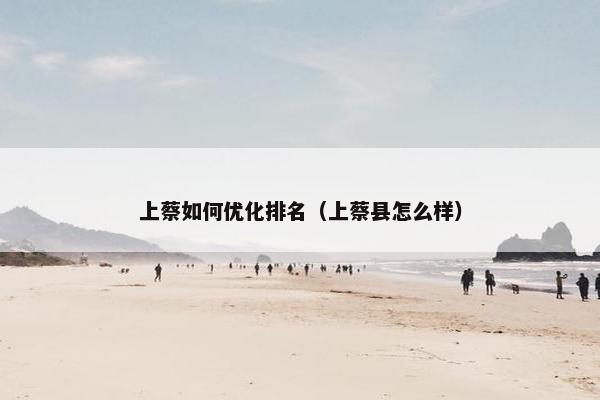 上蔡如何优化排名(上蔡县怎么样)