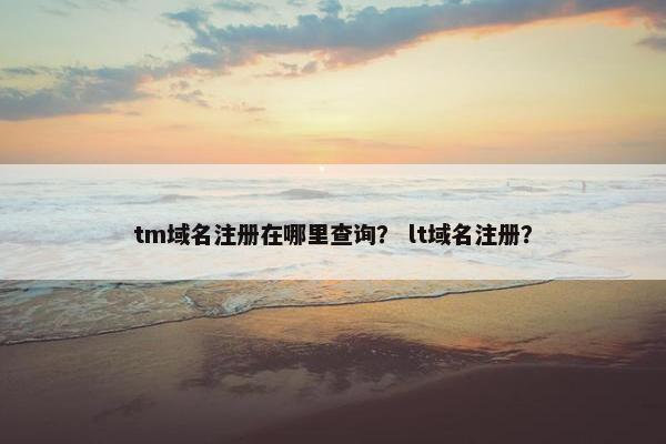 tm域名注册在哪里查询？ lt域名注册？