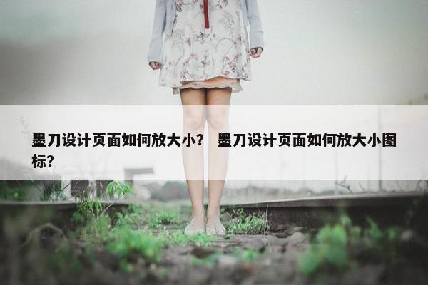 墨刀设计页面如何放大小？ 墨刀设计页面如何放大小图标？