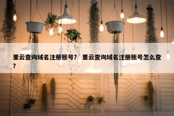 里云查询域名注册账号？ 里云查询域名注册账号怎么查？