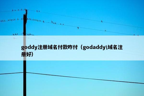 goddy注册域名付款咋付（godaddy\域名注册好）