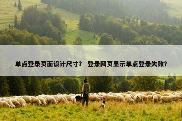 单点登录页面设计尺寸？ 登录网页显示单点登录失败？