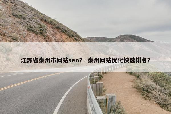 江苏省泰州市网站seo？ 泰州网站优化快速排名？