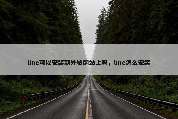 line可以安装到外贸网站上吗，line怎么安装