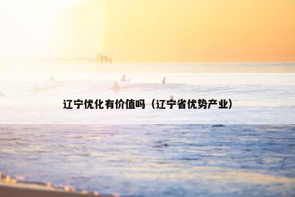 辽宁优化有价值吗（辽宁省优势产业）