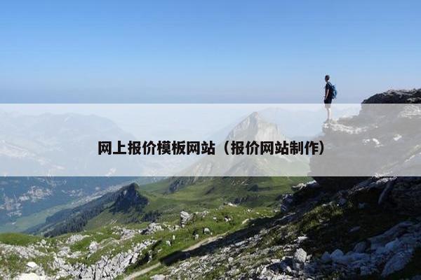 网上报价模板网站（报价网站制作）
