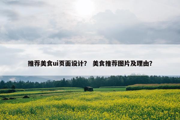 推荐美食ui页面设计？ 美食推荐图片及理由？