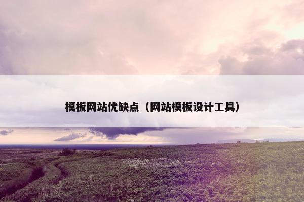 模板网站优缺点（网站模板设计工具）
