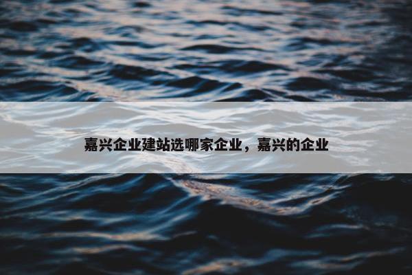 嘉兴企业建站选哪家企业，嘉兴的企业