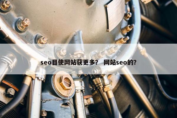 seo目使网站获更多？ 网站seo的？