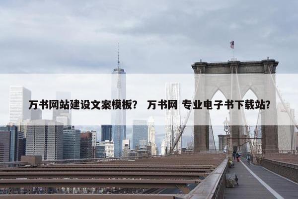 万书网站建设文案模板？ 万书网 专业电子书下载站？