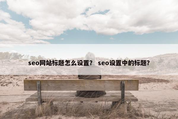 seo网站标题怎么设置？ seo设置中的标题？