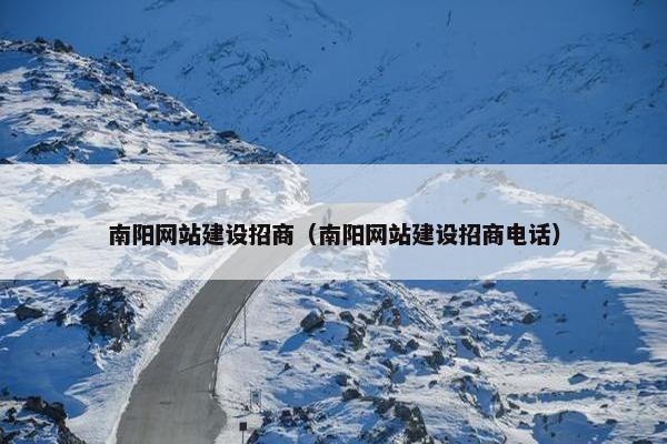 南阳网站建设招商（南阳网站建设招商电话）