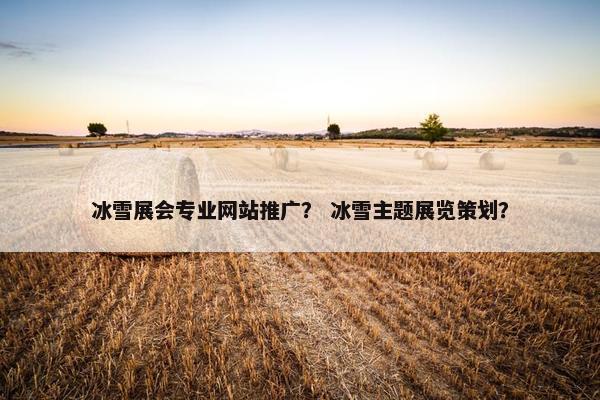 冰雪展会专业网站推广？ 冰雪主题展览策划？
