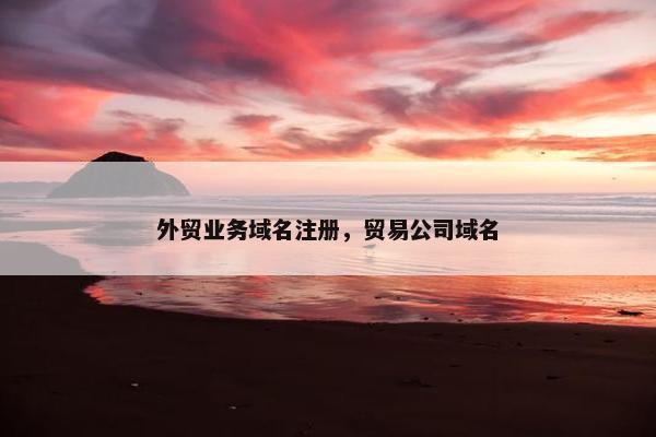 外贸业务域名注册，贸易公司域名
