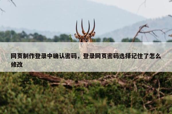 网页制作登录中确认密码，登录网页密码选择记住了怎么修改