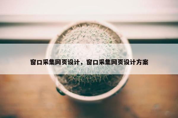 窗口采集网页设计，窗口采集网页设计方案