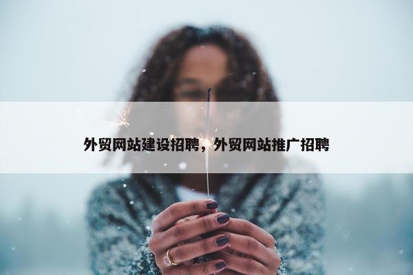外贸网站建设招聘，外贸网站推广招聘